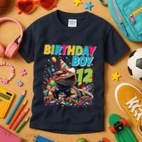 Bearded Dragon Lizard12th Birthday 12 Year Old Kids T-Shirt thumb 3
