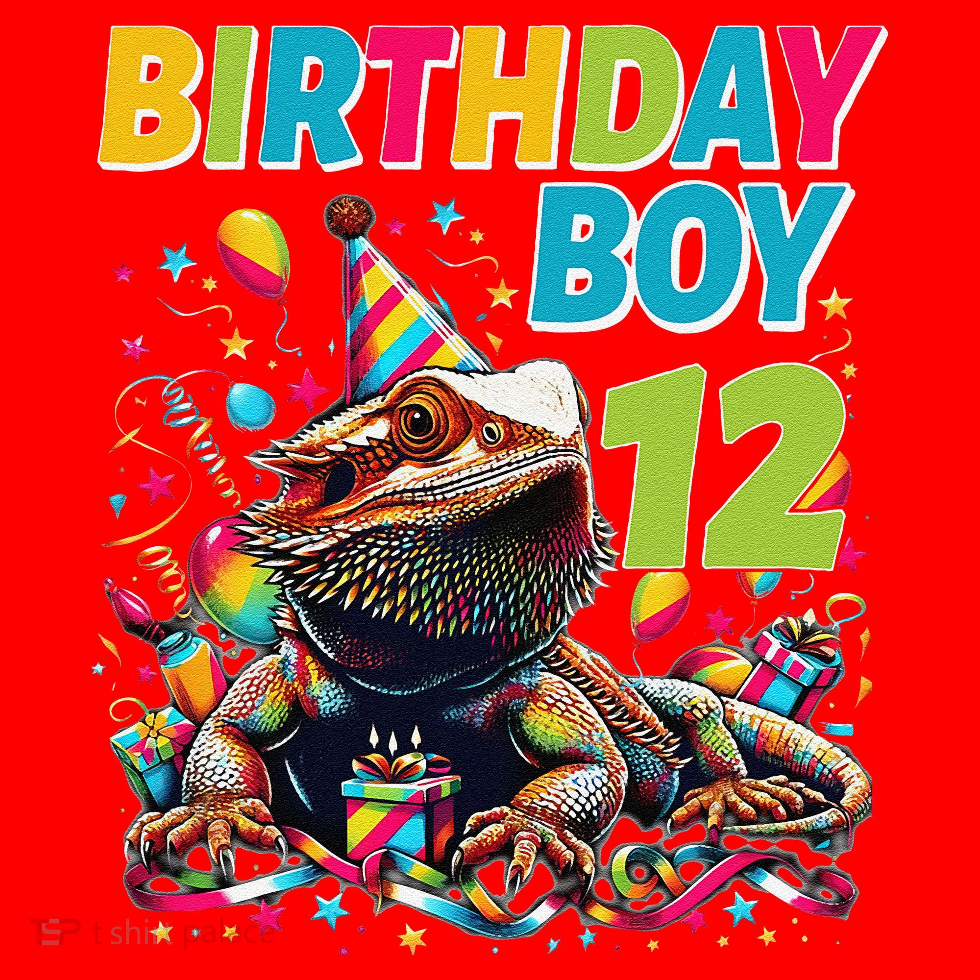 Bearded Dragon Lizard12th Birthday 12 Year Old Santa Hat