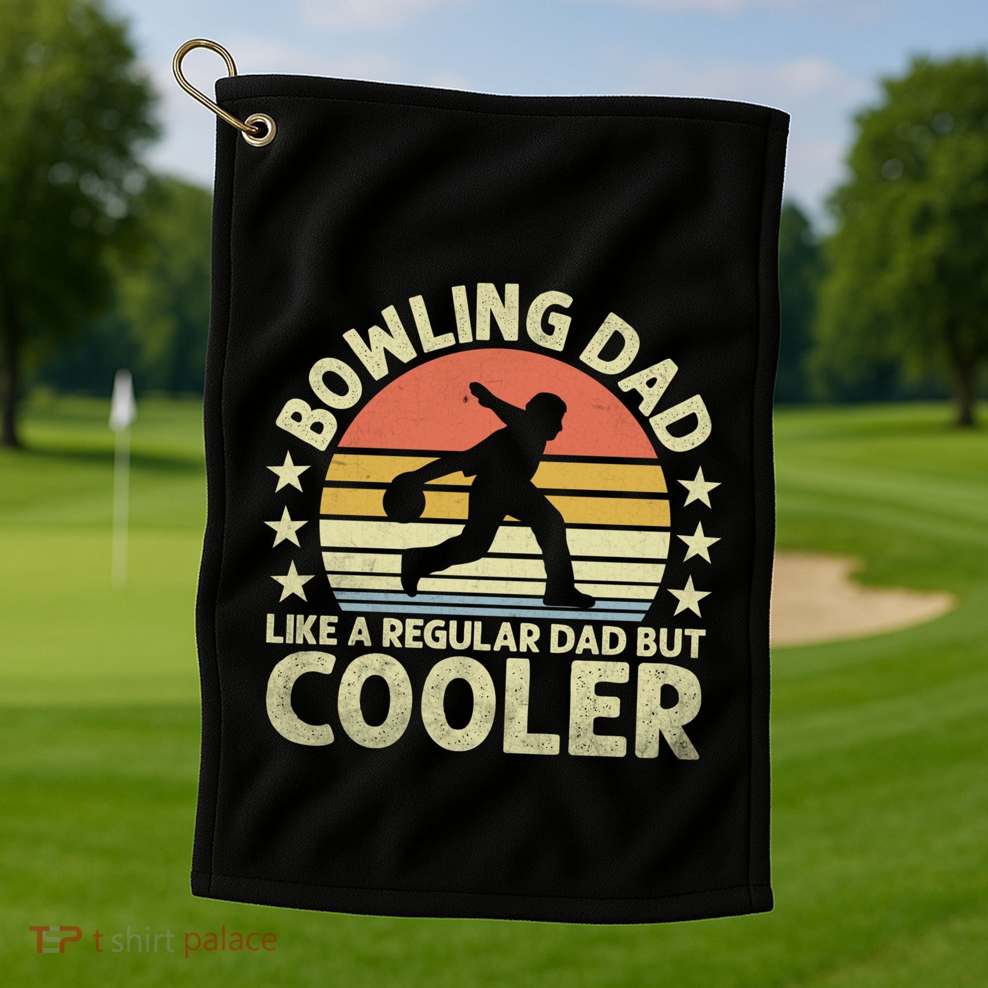 Bowling Dad Like A Regular Dad But Cooler Golf Towel
