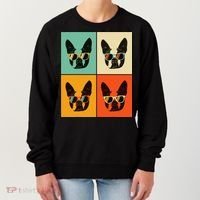 Bostie Dog Lover Gift Funny Boston Terrier With Sunglasses Women's Sweatshirt thumb 0