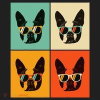 Bostie Dog Lover Gift Funny Boston Terrier With Sunglasses Women's Sweatshirt thumb 2