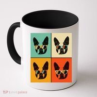 Bostie Dog Lover Gift Funny Boston Terrier With Sunglasses Coffee Mug thumb 0