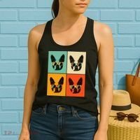 Bostie Dog Lover Gift Funny Boston Terrier With Sunglasses Women's Tank Top thumb 2