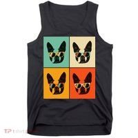 Bostie Dog Lover Gift Funny Boston Terrier With Sunglasses Tank Top thumb 0