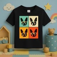Bostie Dog Lover Gift Funny Boston Terrier With Sunglasses Toddler T-Shirt thumb 3