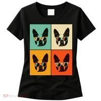 Bostie Dog Lover Gift Funny Boston Terrier With Sunglasses Women's T-Shirt thumb 0