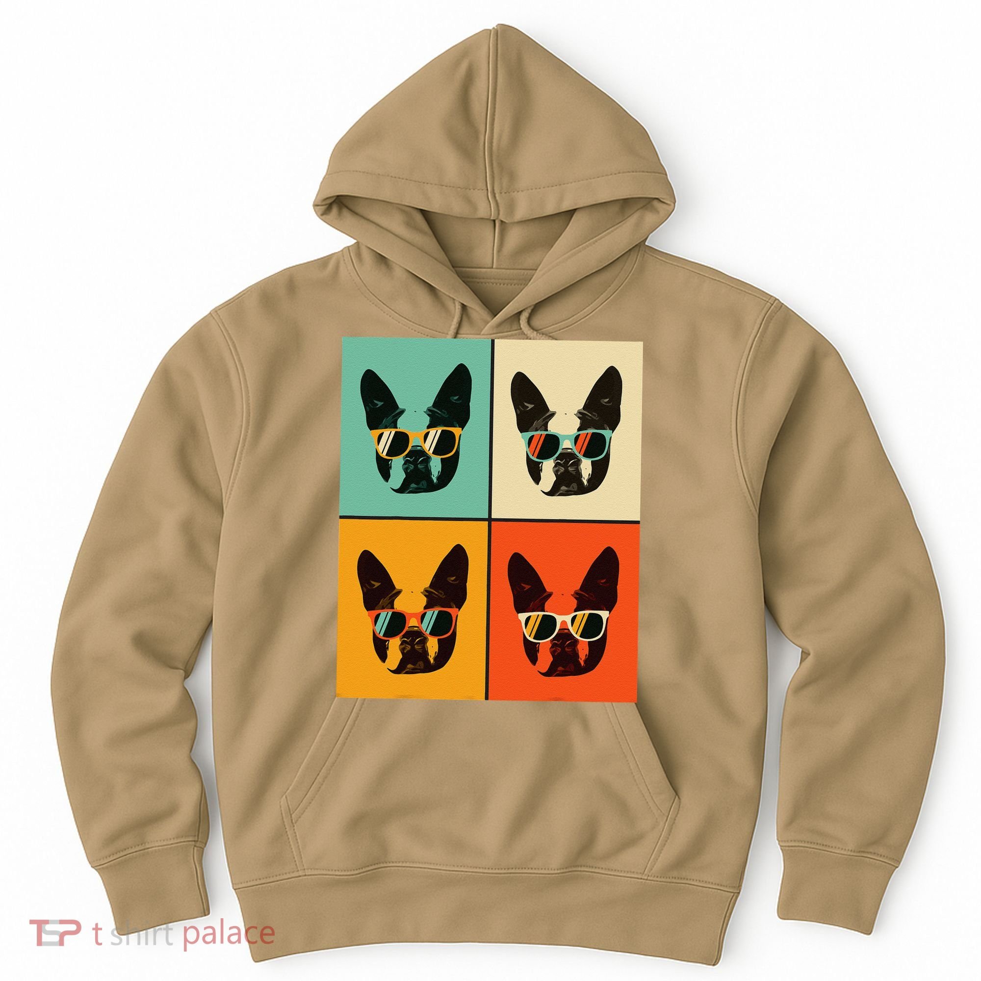 Bostie Dog Lover Gift Funny Boston Terrier With Sunglasses Hoodie