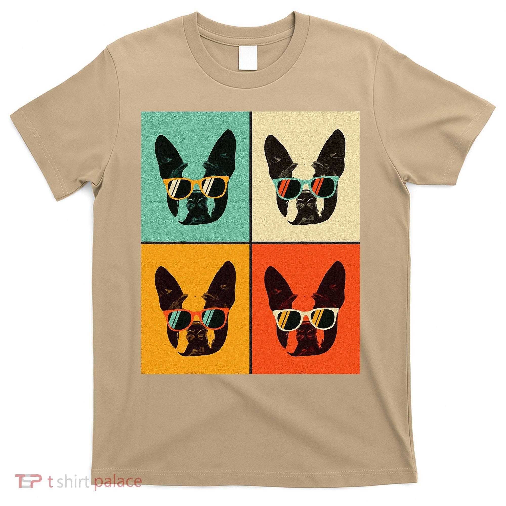Bostie Dog Lover Gift Funny Boston Terrier With Sunglasses T-Shirt