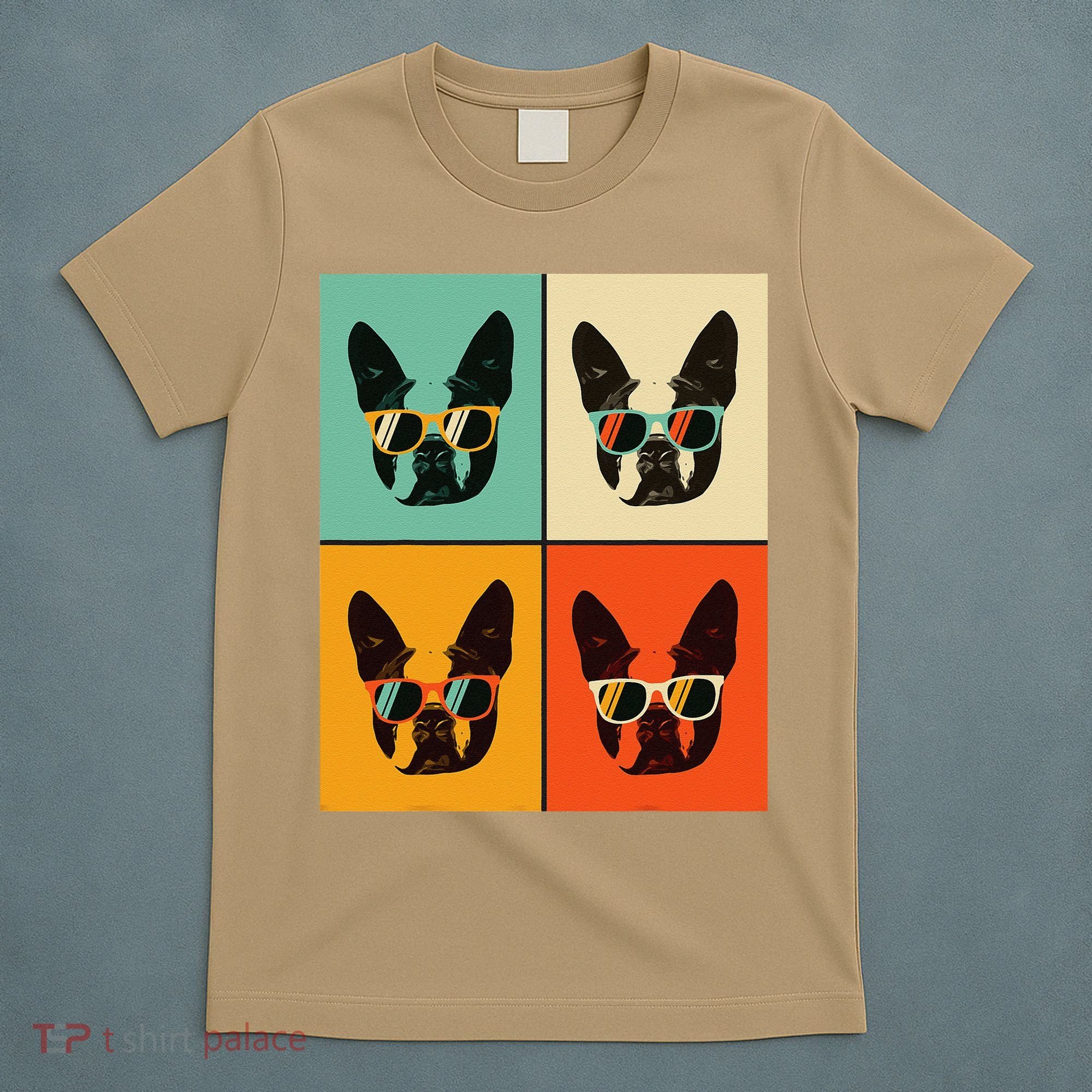 Bostie Dog Lover Gift Funny Boston Terrier With Sunglasses T-Shirt