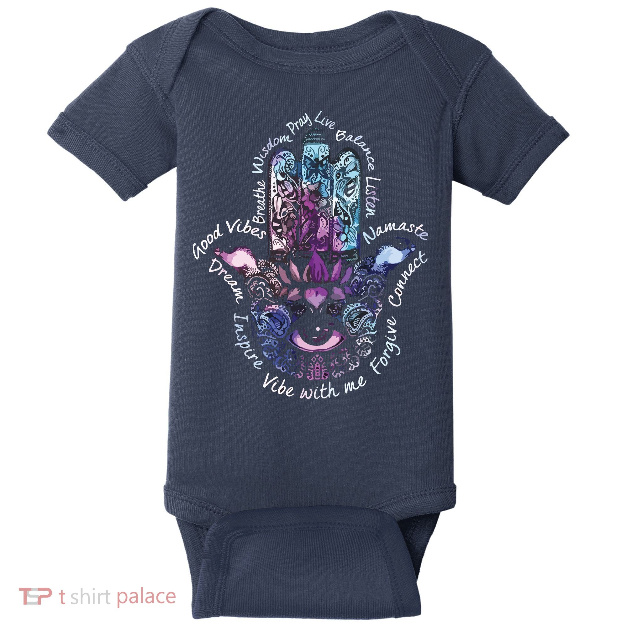 Buddha Dimond Lotus Zen Yogas Baby Bodysuit