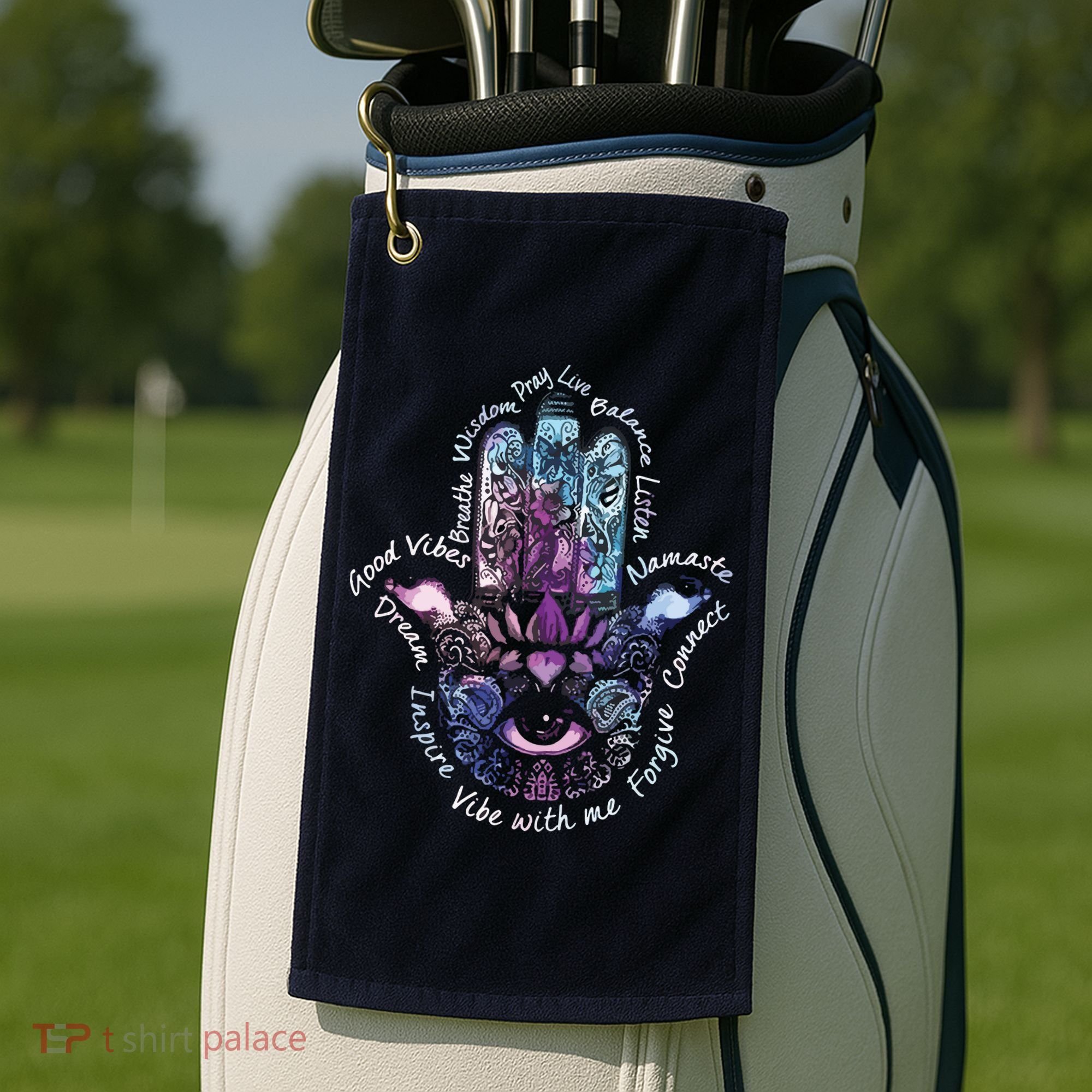 Buddha Dimond Lotus Zen Yogas Golf Towel