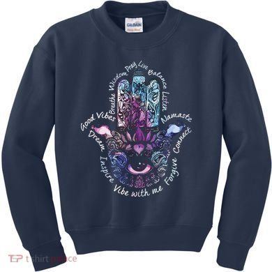 Buddha Dimond Lotus Zen Yogas Kids Sweatshirt