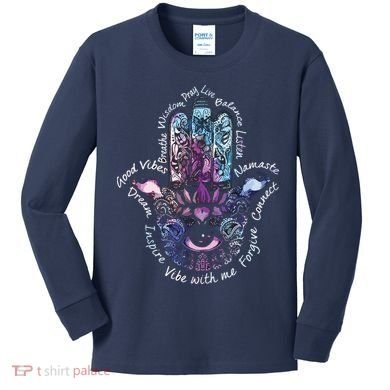 Buddha Dimond Lotus Zen Yogas Kids Long Sleeve Shirt