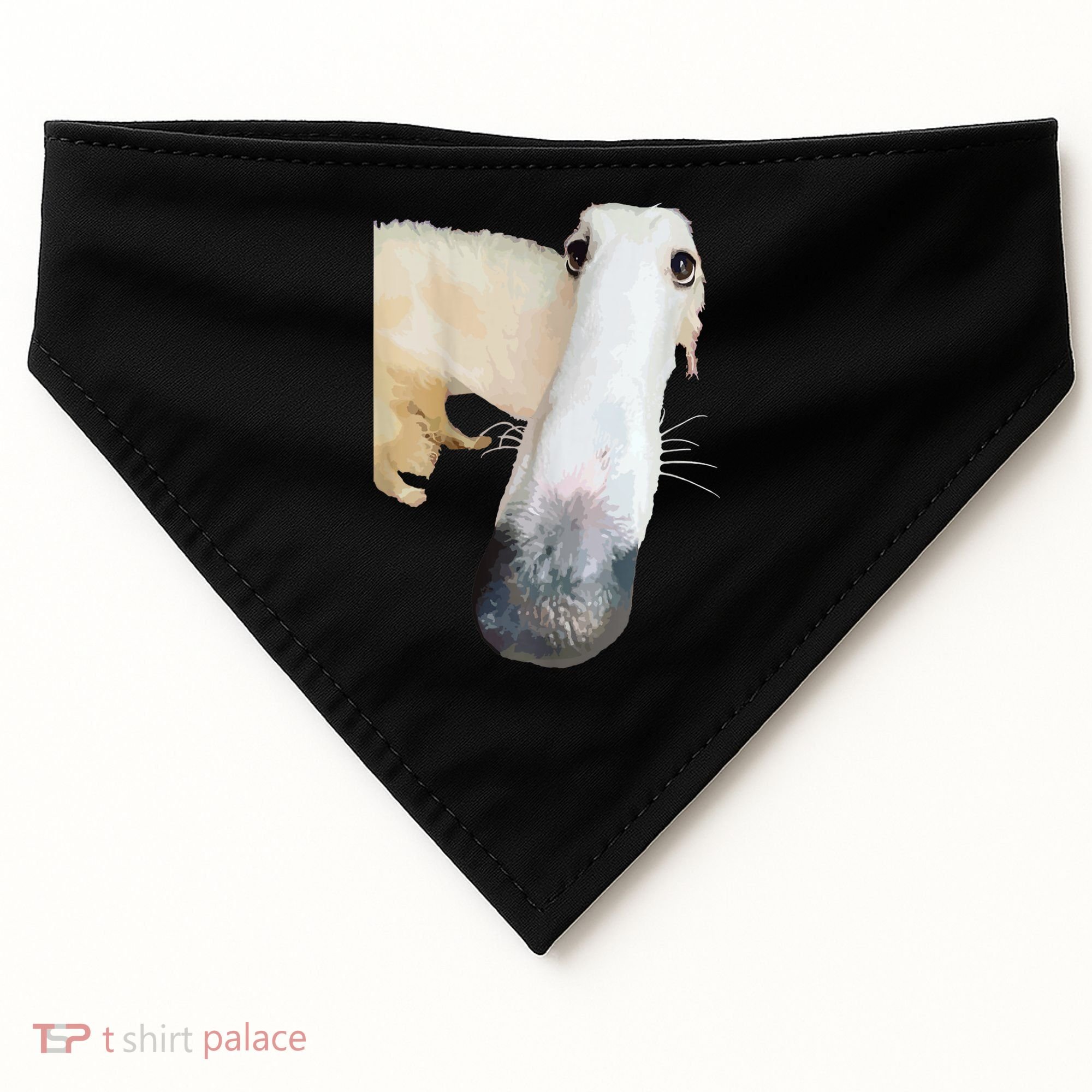 Borzoi Dog Meme Funny Long Nose Borzoi Russian Sighthound USA-Made Doggie Bandana
