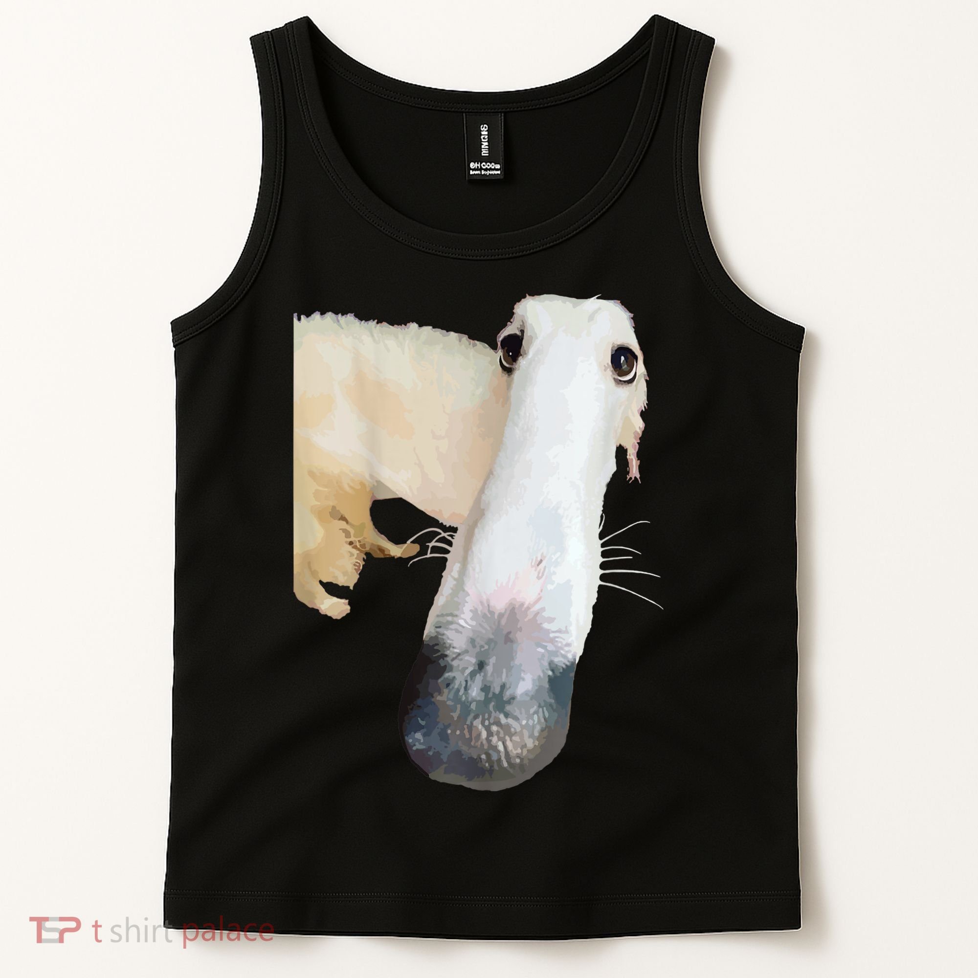 Borzoi Dog Meme Funny Long Nose Borzoi Russian Sighthound Tank Top