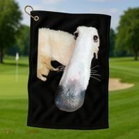 Borzoi Dog Meme Funny Long Nose Borzoi Russian Sighthound Golf Towel thumb 1