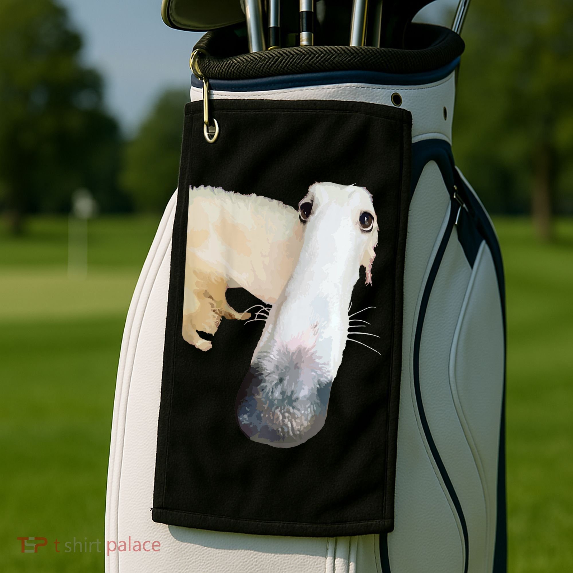 Borzoi Dog Meme Funny Long Nose Borzoi Russian Sighthound Golf Towel