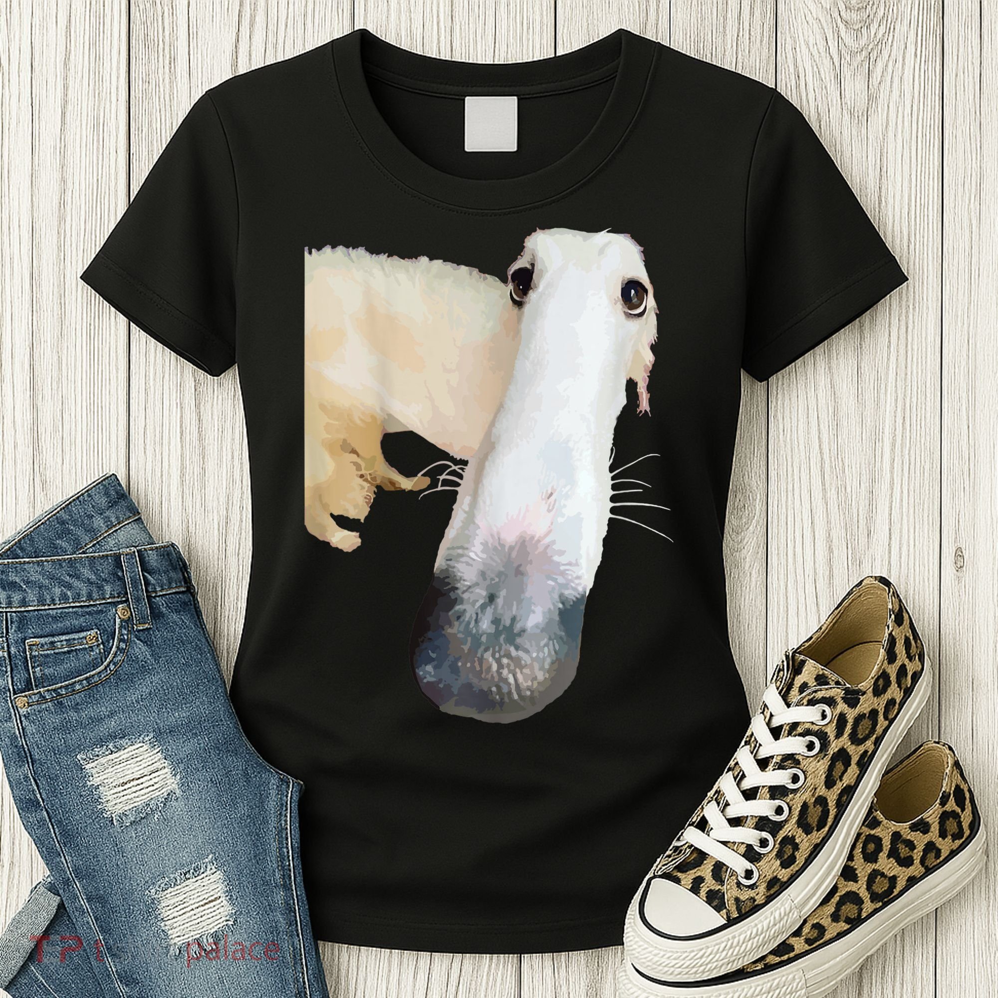 Borzoi Dog Meme Funny Long Nose Borzoi Russian Sighthound Women's T-Shirt