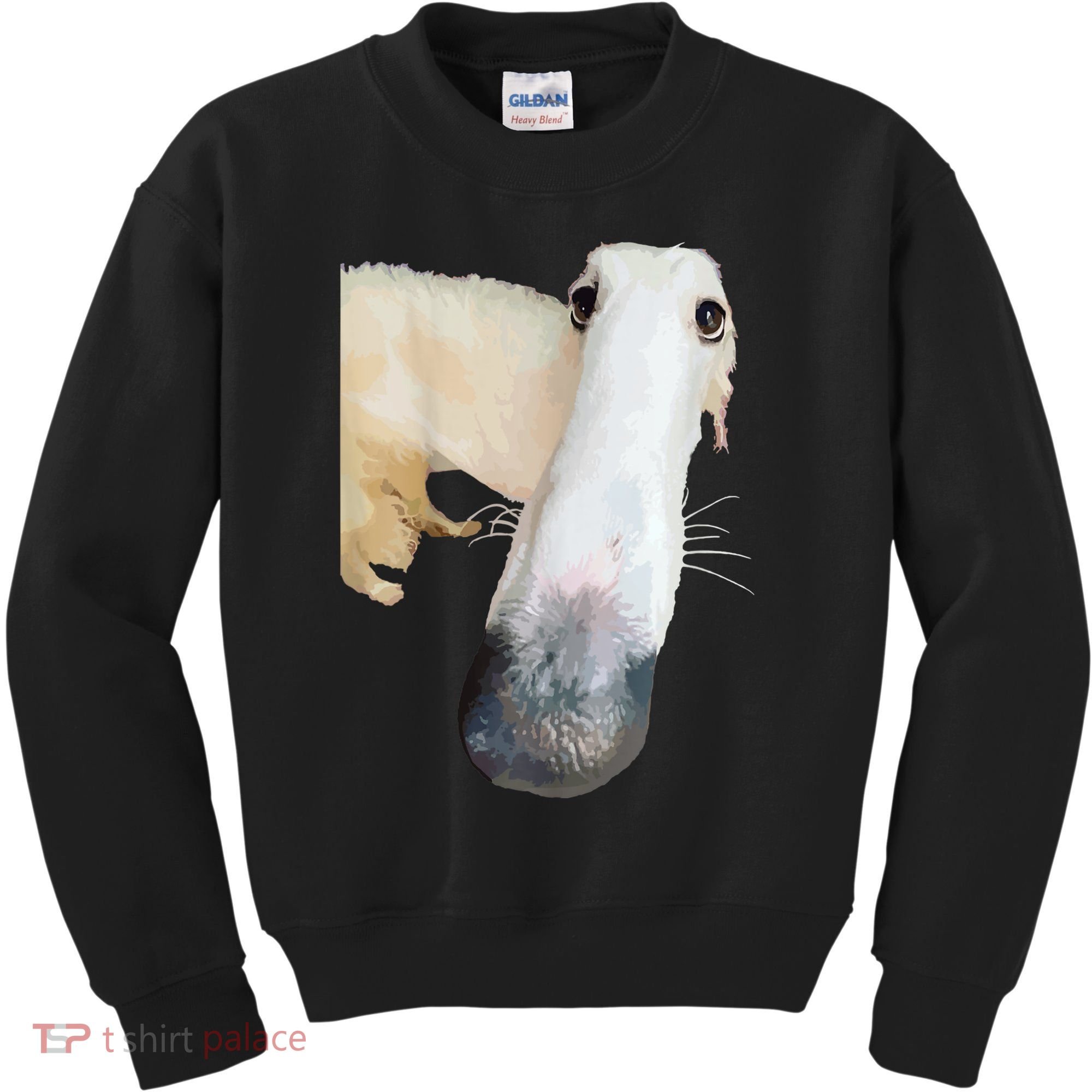 Borzoi Dog Meme Funny Long Nose Borzoi Russian Sighthound Kids Sweatshirt