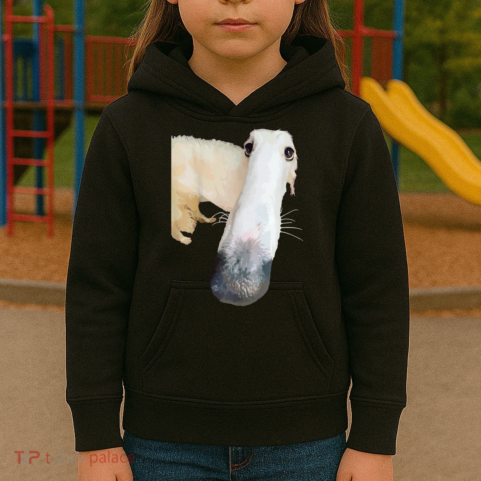 Borzoi Dog Meme Funny Long Nose Borzoi Russian Sighthound Kids Hoodie