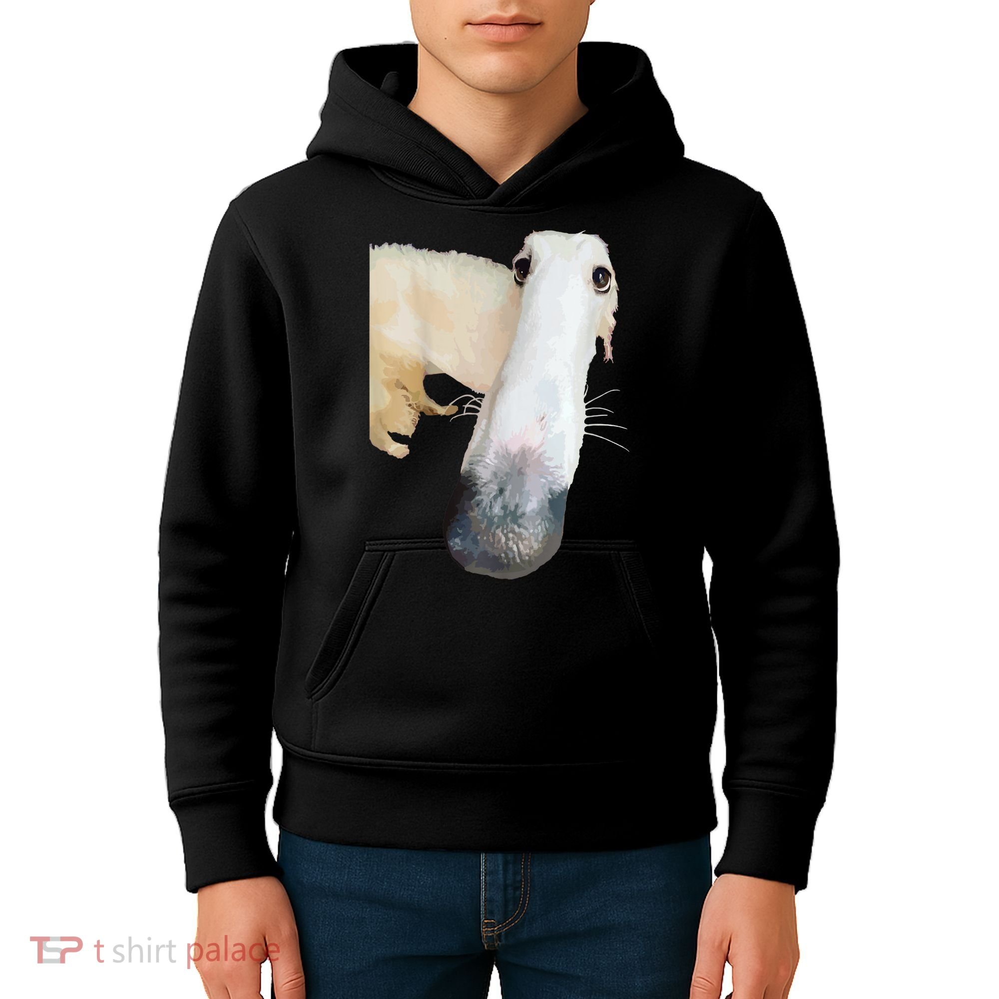 Borzoi Dog Meme Funny Long Nose Borzoi Russian Sighthound Kids Hoodie