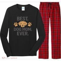 Best Dog Mom Ever Long Sleeve Pajama Set thumb 0