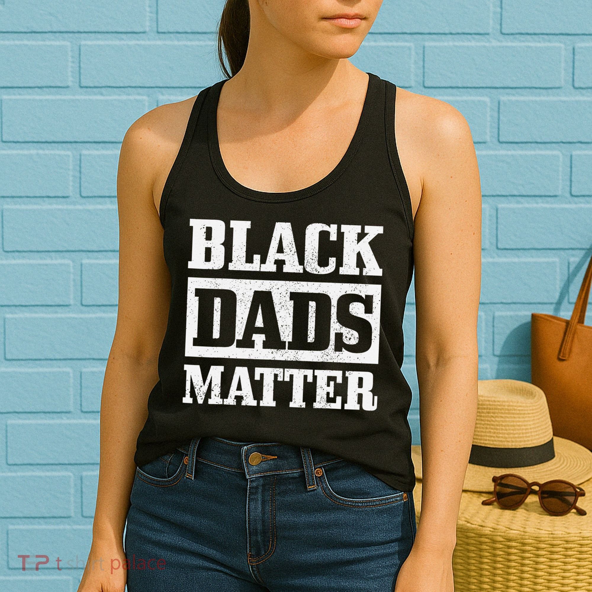 Black Dads Matter Funn African American Father's Day Gift Women's Tank Top