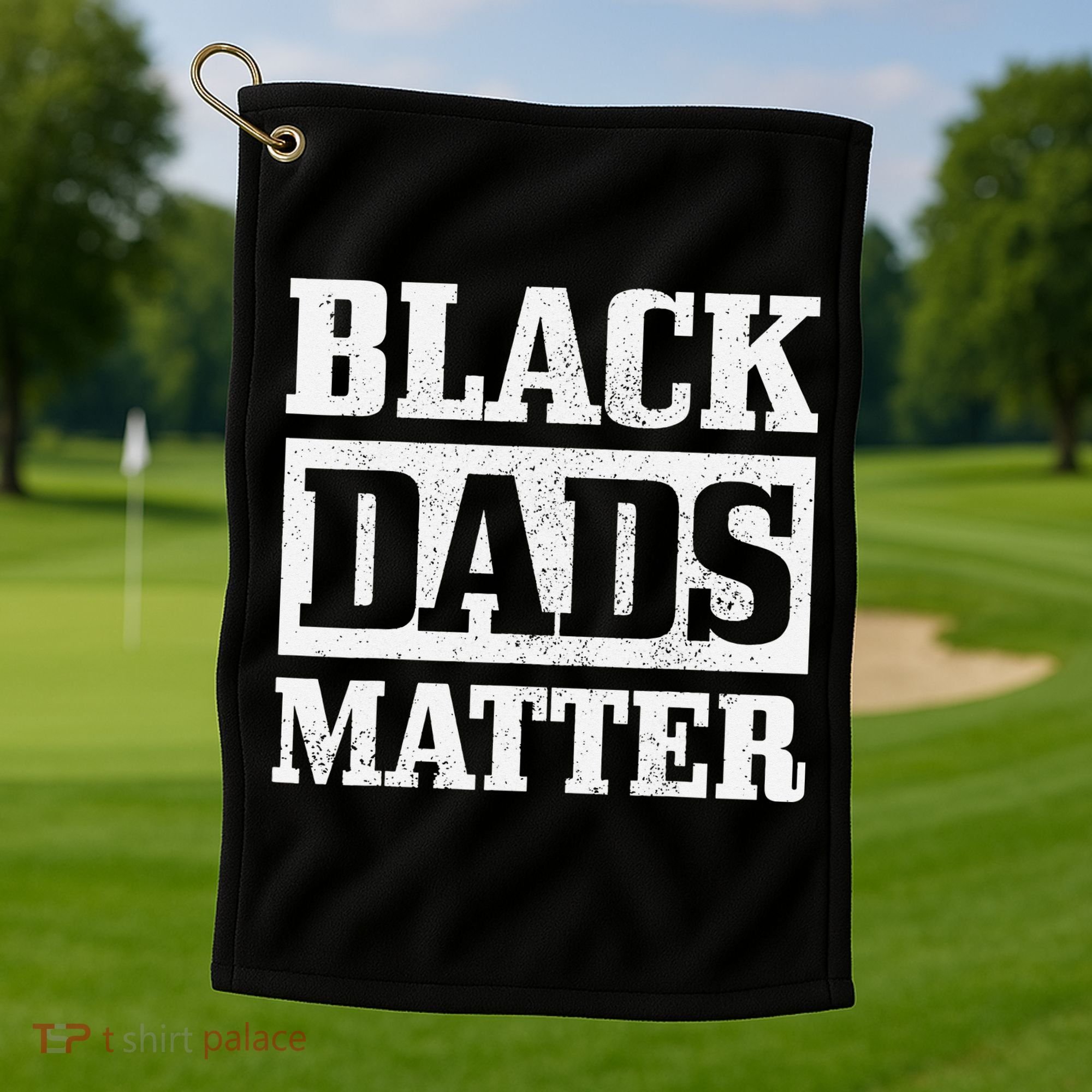 Black Dads Matter Funn African American Father's Day Gift Golf Towel