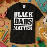 Black Dads Matter Funn African American Father's Day Gift Kids T-Shirt thumb 3
