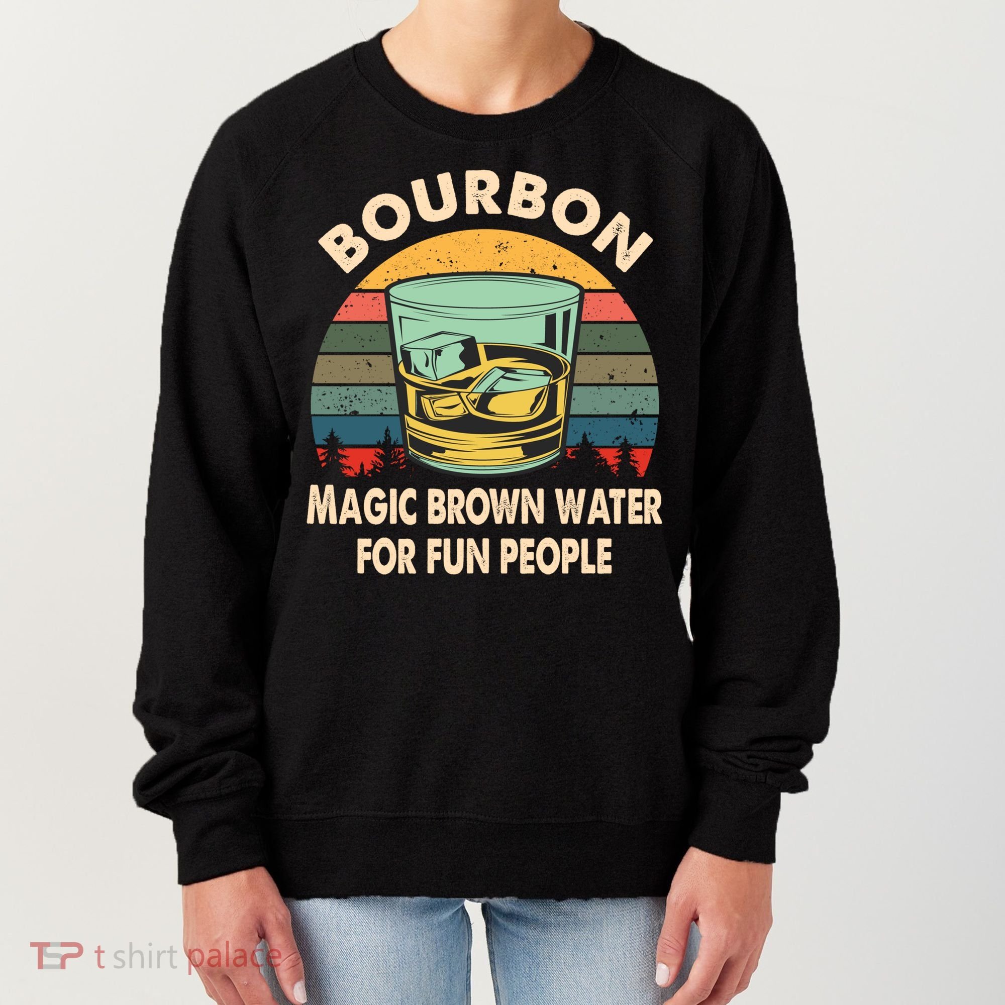 Bourbon Definition Magic Brown Water Retro Bourbon Gift Women's Sweatshirt