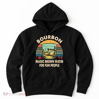 Bourbon Definition Magic Brown Water Retro Bourbon Gift Hoodie
