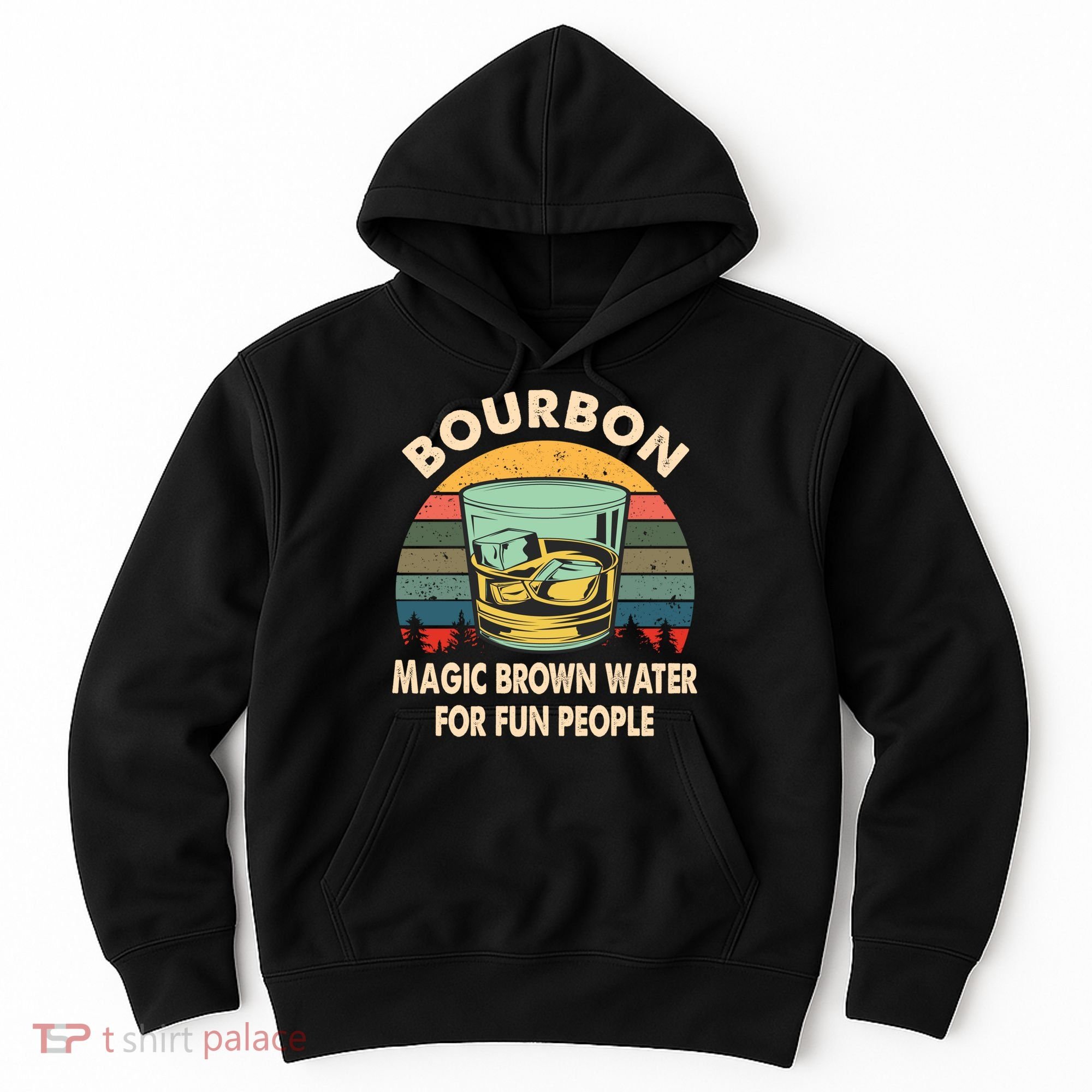Bourbon Definition Magic Brown Water Retro Bourbon Gift Hoodie