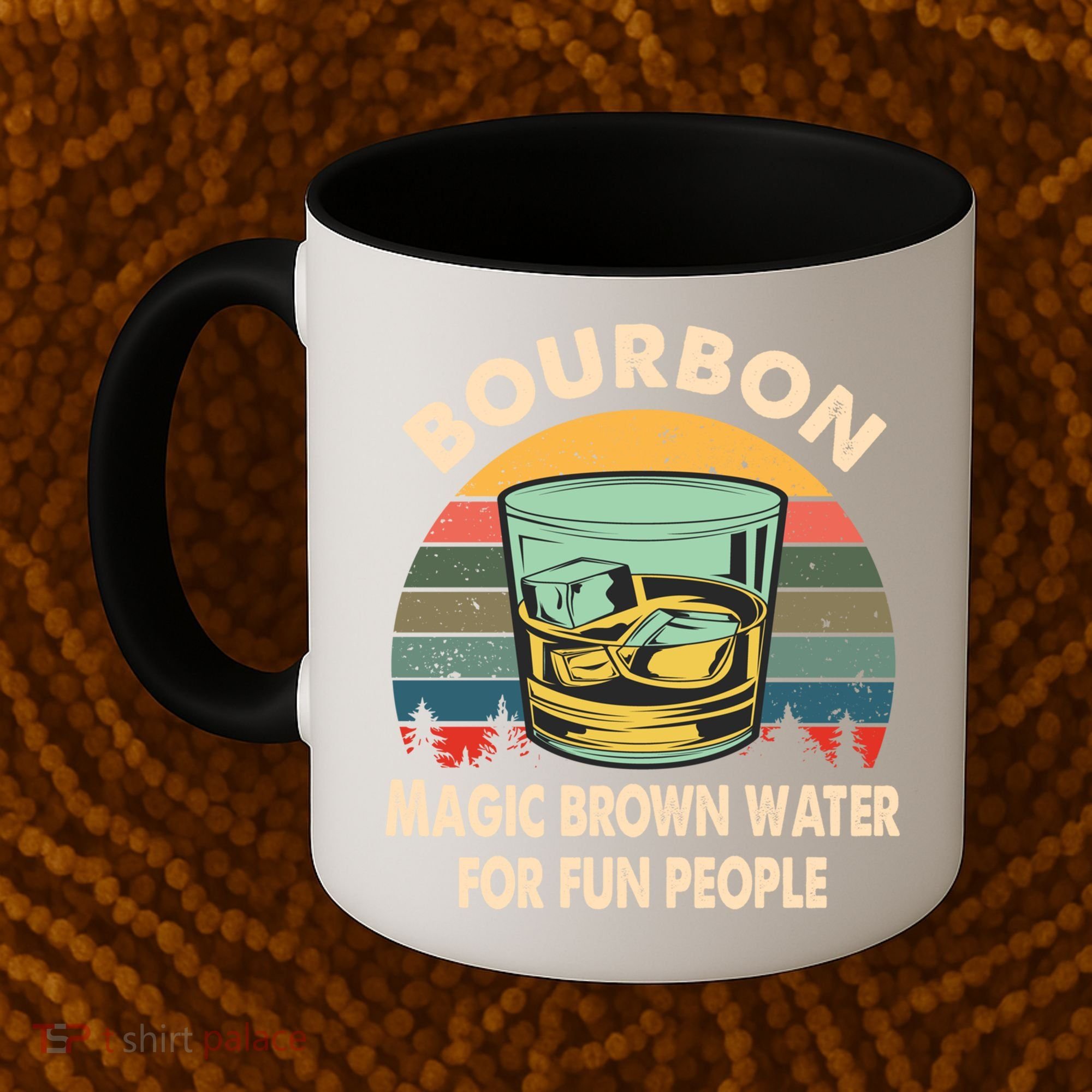 Bourbon Definition Magic Brown Water Retro Bourbon Gift Coffee Mug