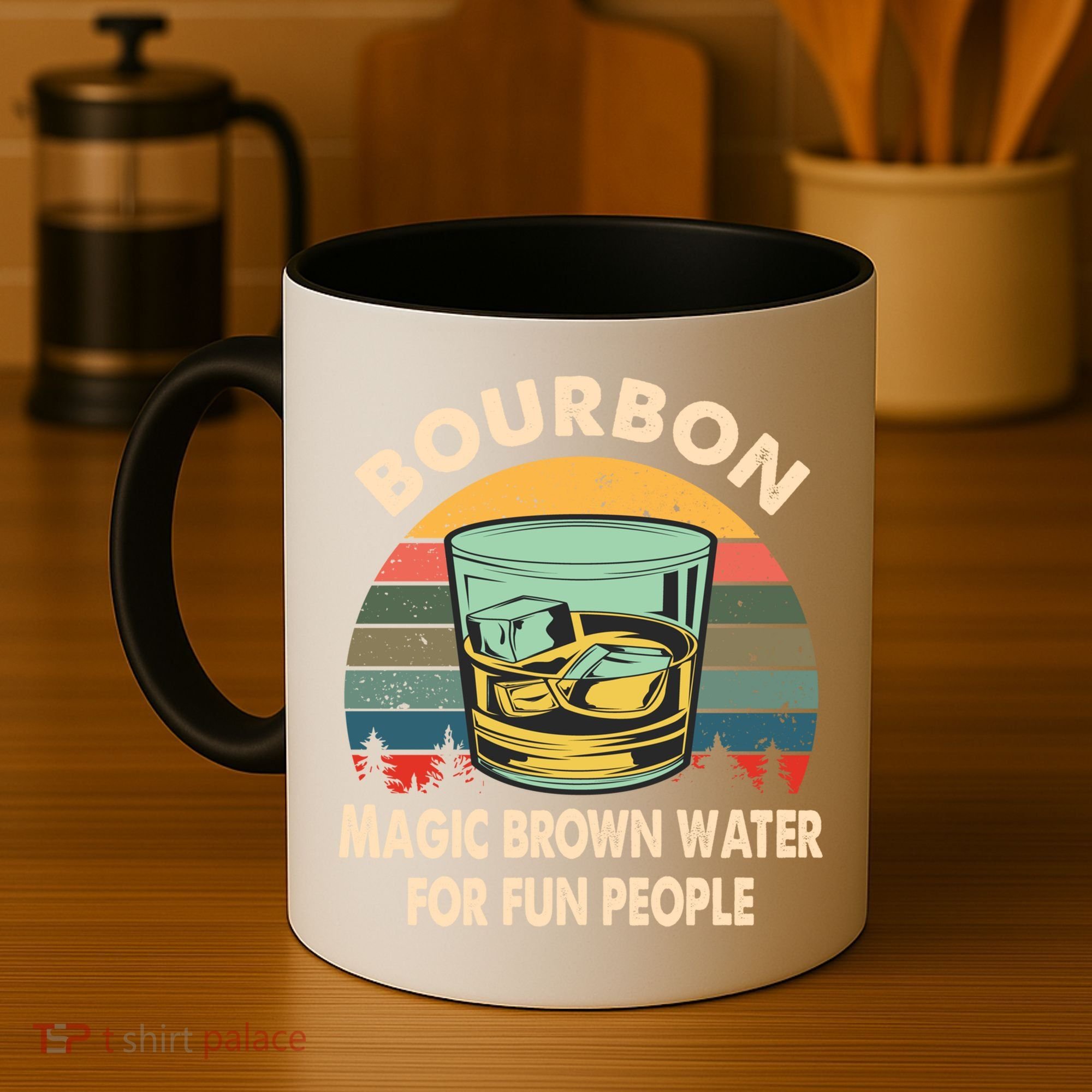 Bourbon Definition Magic Brown Water Retro Bourbon Gift Coffee Mug
