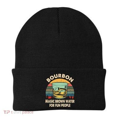 Bourbon Definition Magic Brown Water Retro Bourbon Gift Beanie