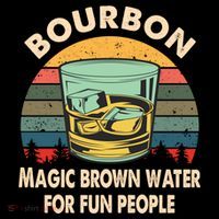 Bourbon Definition Magic Brown Water Retro Bourbon Gift Women's Hoodie thumb 2