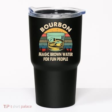 Bourbon Definition Magic Brown Water Retro Bourbon Gift Tumbler