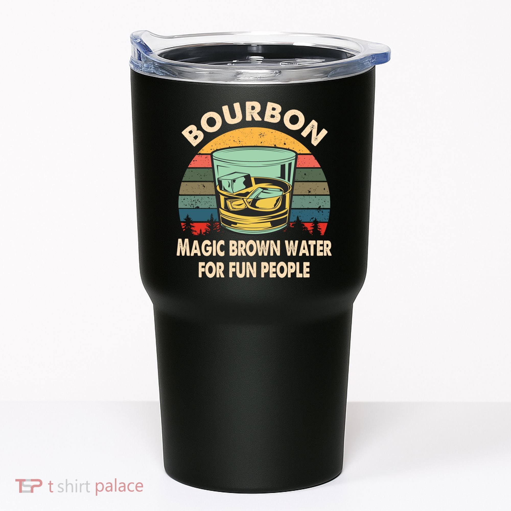 Bourbon Definition Magic Brown Water Retro Bourbon Gift Tumbler