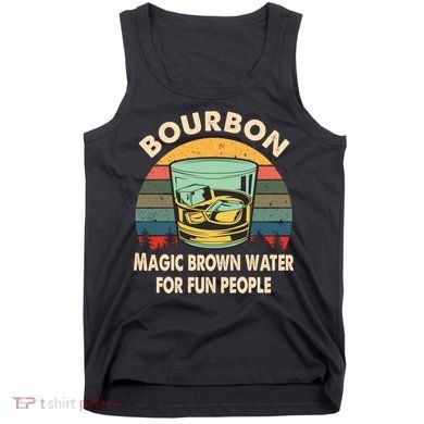 Bourbon Definition Magic Brown Water Retro Bourbon Gift Tank Top