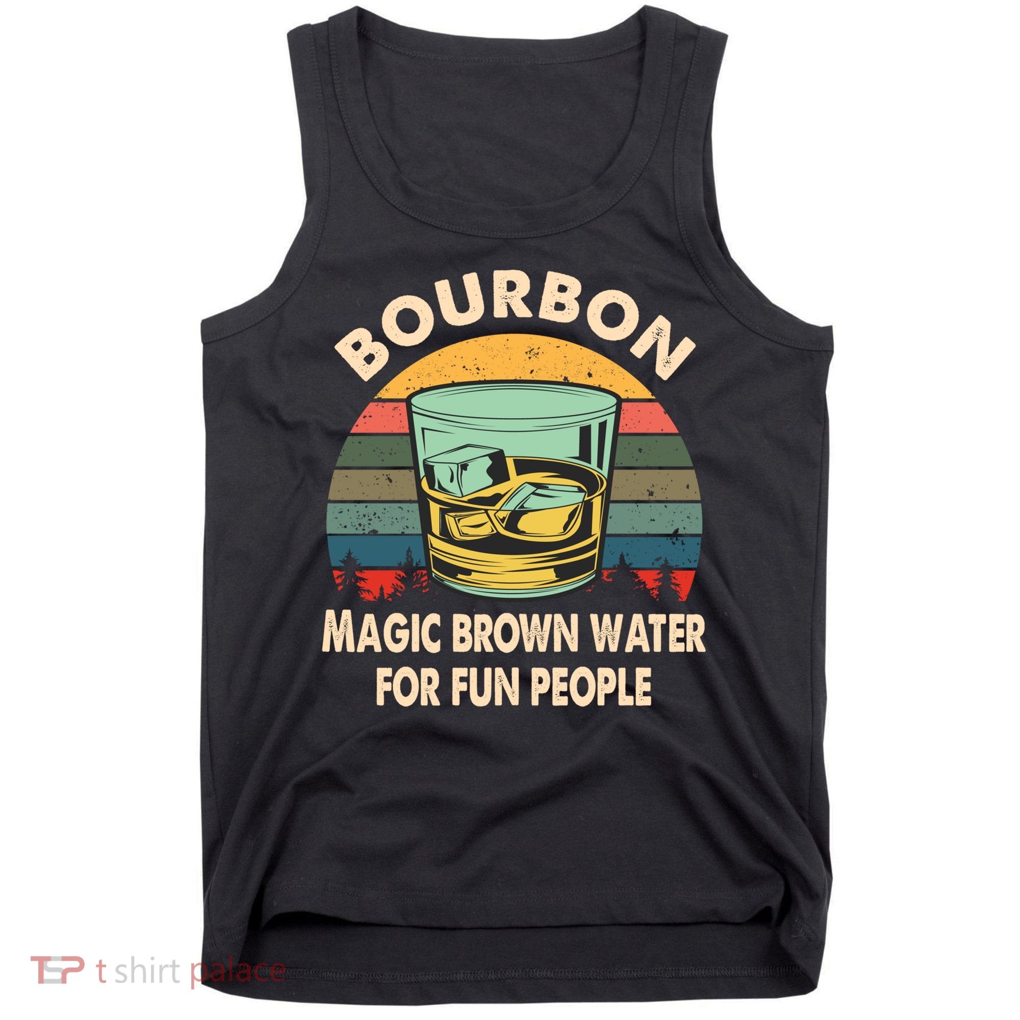 Bourbon Definition Magic Brown Water Retro Bourbon Gift Tank Top