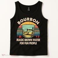 Bourbon Definition Magic Brown Water Retro Bourbon Gift Tank Top thumb 2