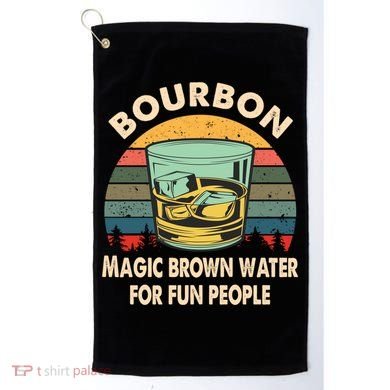 Bourbon Definition Magic Brown Water Retro Bourbon Gift Golf Towel