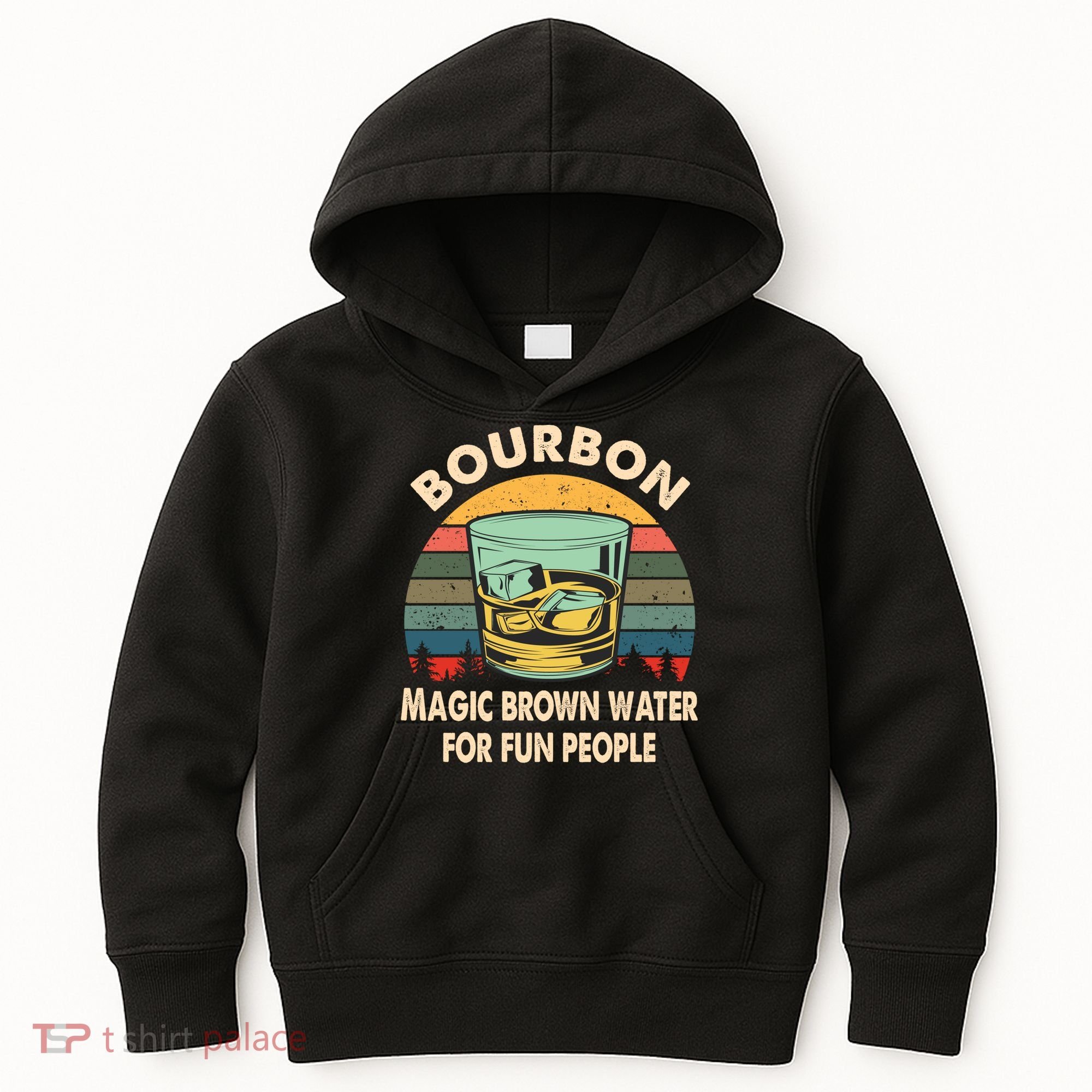 Bourbon Definition Magic Brown Water Retro Bourbon Gift Kids Hoodie