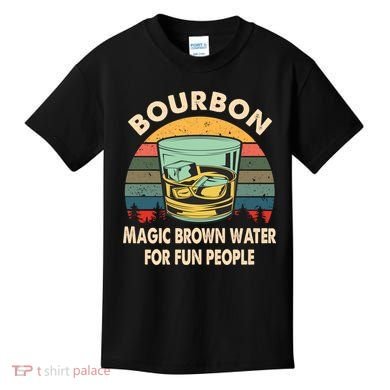 Bourbon Definition Magic Brown Water Retro Bourbon Gift Kids T-Shirt