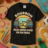 Bourbon Definition Magic Brown Water Retro Bourbon Gift Kids T-Shirt thumb 3