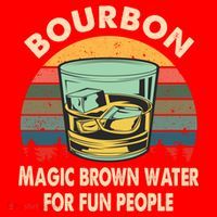 Bourbon Definition Magic Brown Water Retro Bourbon Gift Santa Hat thumb 1