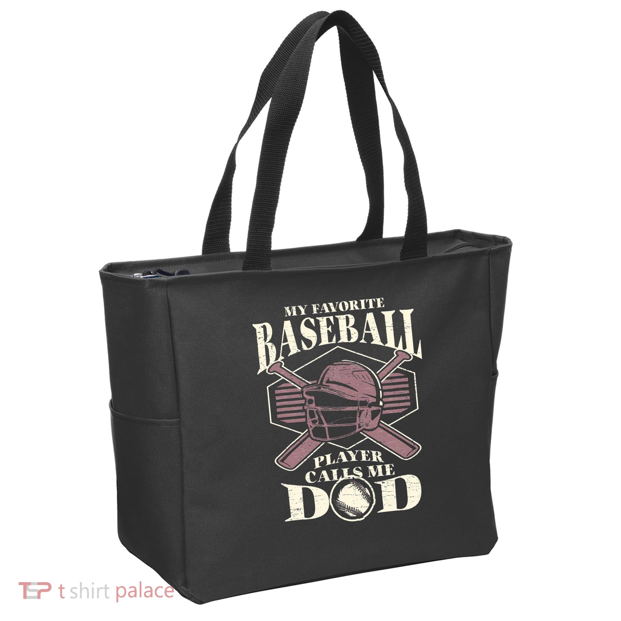 Baseball Dad My Favorite Baseball Player Calls Me Dad Tote Bag