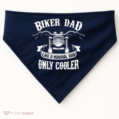 Biker Dad Motorcycle Father's Day Design for Fathers USA-Made Doggie Bandana