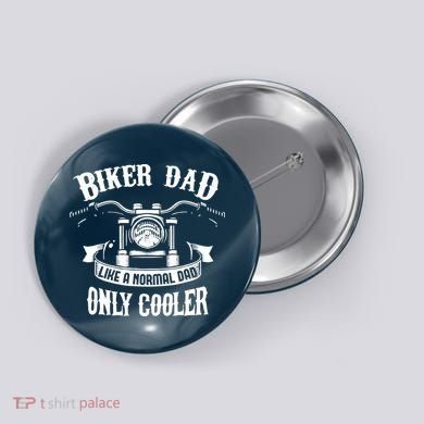 Biker Dad Motorcycle Father's Day Design for Fathers Button