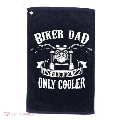 Biker Dad Motorcycle Father's Day Design for Fathers Golf Towel
